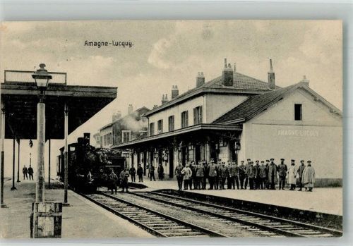 Amagne 1915 Bahnhof Feldpost WK I