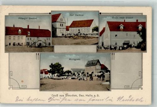 06179 O4101 Steuden Gebrauchsspuren Rittergut Steuden Haus Zachäus Walligplatz Pferde