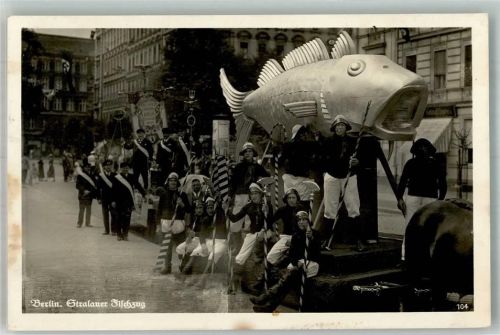 Friedrichshain WK II Volksfest Stralauer Fischzug Mottowagen Sonderstempel
