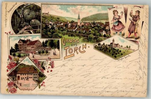 Lorch 1900 Schelmenklinger Schillerhaus Gasthaus zur Harmonie Kloster Lorch