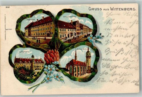 Lutherstadt Wittenberg 1904 Lutherhaus Augusteum Melanchthon Haus Schloss Kirche