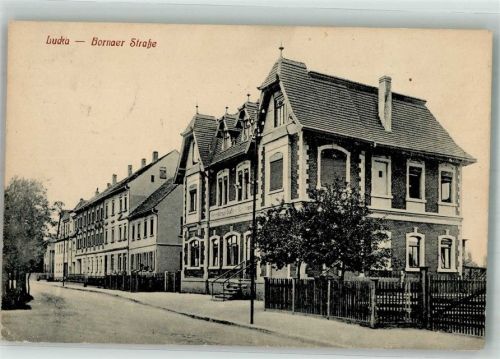 04613 O7403 Lucka , Thür 1919 - Bornaer Strasse Cafe Bahnpost Leipzig- Zug 2408