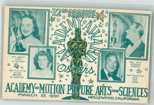 Hollywood 1950 Oscar Verleihung Academy of Motton Picture Arts and Sciences