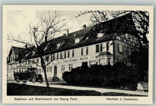 Neuhaus Gasthaus-Brauerei Georg Flach Reisebus Fahrräder