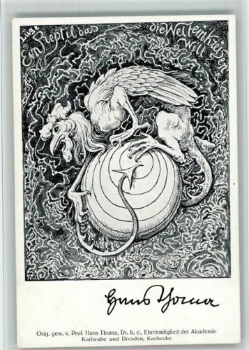 Dresden 1922 Originalunterschrift Ehrenmitglied der Akademie Drache