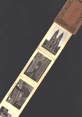 37000 Tours Gebrauchsspuren Lithographie Leporello 14 Ansichten 165 cm x 8,5 cm
