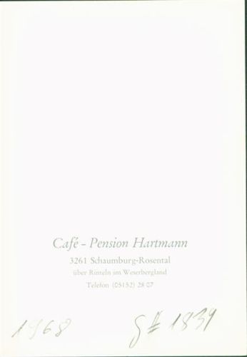 31737 W3262 Schaumburg , Kr Grafsch Schaumb Klapp AK Cafe Pension Hartmann Echtes aufgeklebtes Foto