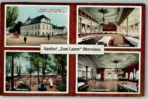 Niederwiesa 1916 Gasthaus zum Lamm OT Oberwiesa