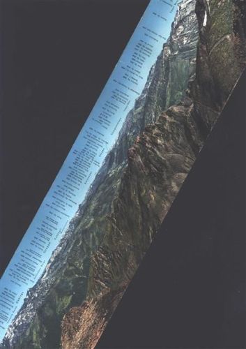 Alpenpanorama Ötzthaler, Stubaier, Karwendel, Tuxer 75cm x 14cm