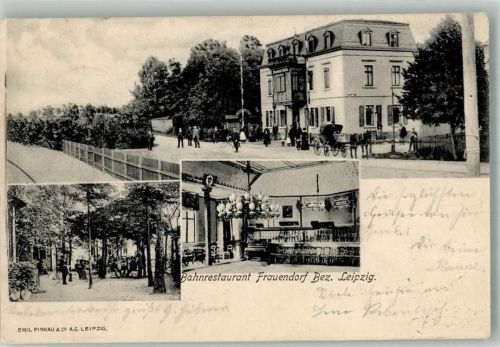 Frauendorf Bahnhofs-Gasthaus Frauendorf Speisesaal Garten