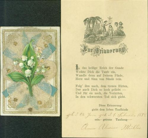 1888 mit Inhalt 11 x 7 cm