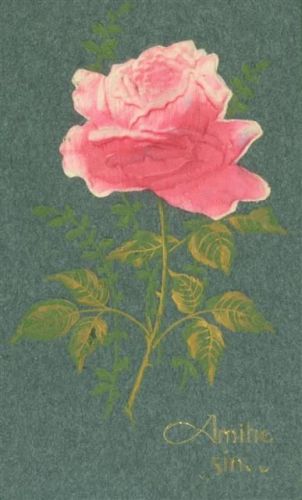 1919 Blüte Seide Relief