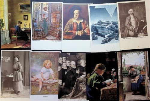 Lot mit 21 AK wenige mehrfach Buch lesen Posten 21 bis 100 AK