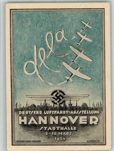 Hannover 1934 Luffahrt Ausstellung Befördert mit Freiballon Hannover , Ballonfahrt DELA 4.3.34