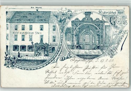 Dippoldiswalde 1900 Hotel Zum goldnen Stern Histor. Tor Am Markt