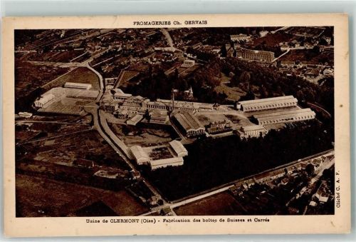 Clermont Fliegeraufnahme Fabrication des boites de Suisses et Carres
