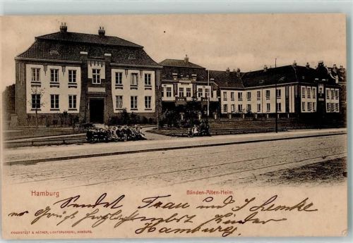 Hamburg 1904 Blinden-Alten Heim , Lichtdruck Knackstedt & Näther AK