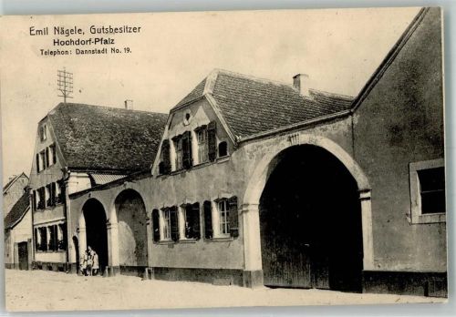 Hochdorf-Assenheim 1916 Haus von Gutsbesitzer Emil Nägele