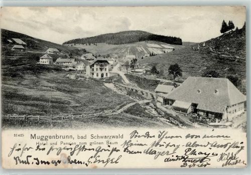 Muggenbrunn 1904 Hotel-Pension zum grünen Baum
