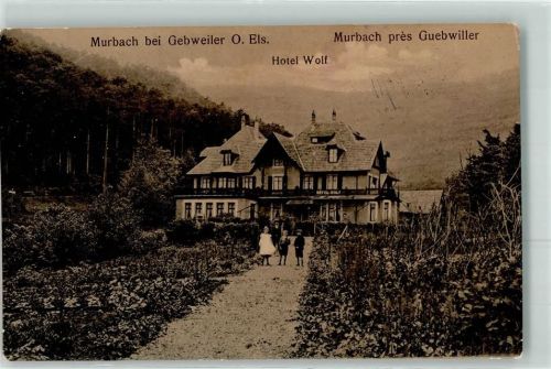 Murbach 1915 Hotel Wolf Kinder Feldpost 2 . Landwehr Div.