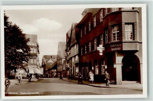 Herford Radewigerstraße Radeniger Apotheke Fahrrad Emailleschilder