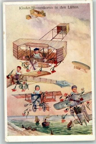 Zeppelin Kinder Blumenkorso in den Lüften B.K.W.I. Nr.758-5