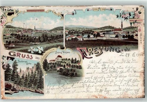 Freyung 1902 Schloss Wolfstein Buchberger Leithe