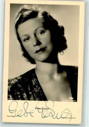 Original Unterschriften/ Autogramm Elster Else Filmschauspieler Foto AK