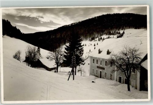 Muggenbrunn Gasthaus Adler Winter Ort handschriftlich