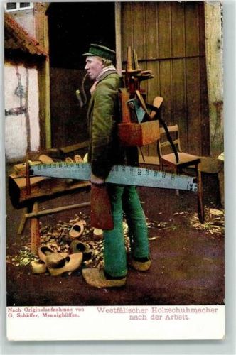 1906 Beruf Holzschuhmacher aus Westfalen AK