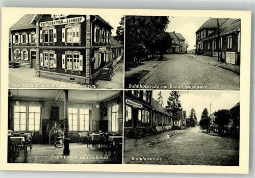 Altenheim Gasthaus zum Bahnhof Bahnhofstraße mit Bahnhofgebäude