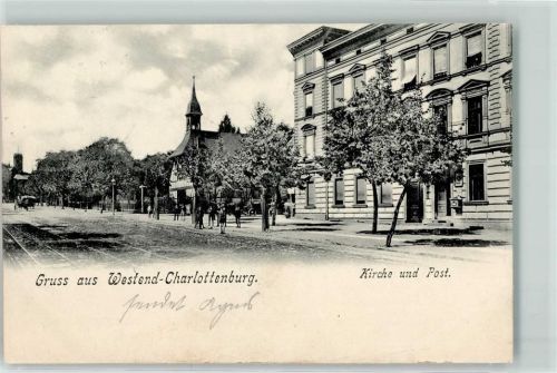 Westend 1906 Kirche Post
