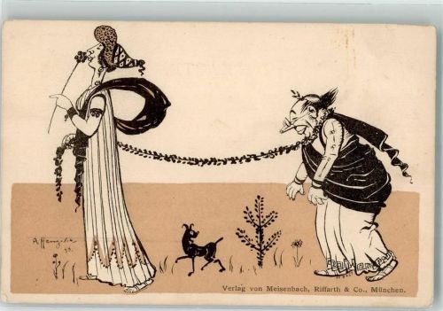 1898 sign. A. Hengelia Verlag von Meisenbach Humor