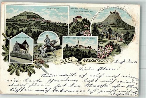 Lorch 1897 Hohenstaufen Wäscher Schlössle Kloster Barbarossa Kirche