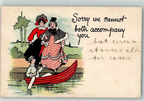 1904 Humor Ruderboot Frauen