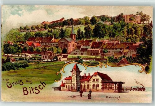 Bitche 1910 Bahnhof Eisenbahn