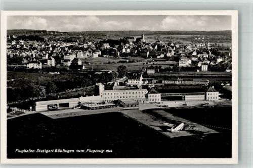 Böblingen Fliegeraufnahme Flughafen Stuttgart-Böblingen Propellermaschine