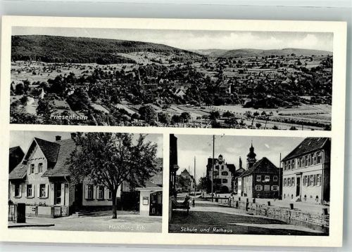77948 W7632 Friesenheim , Baden - Handlung Erb Schule Rathaus
