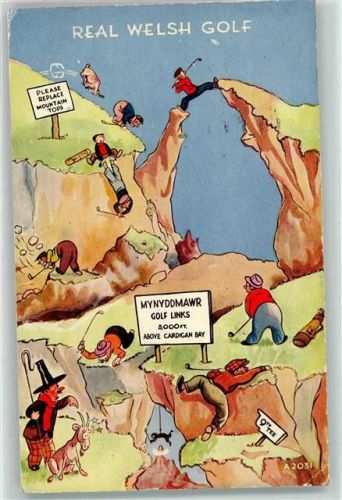 Golf Humor AK Golf 1956 Künstlerkarte