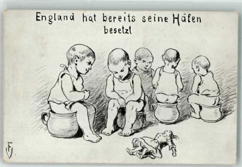 England hat bereits seine Häfen besetzt Satire Nachttopf