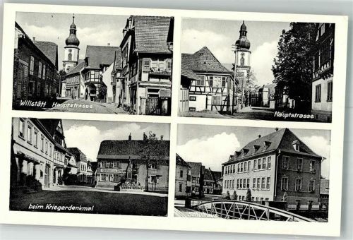 Willstätt Hauptstraße Kriegerdenkmal Schulhaus