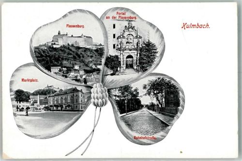 95326 W8650 Kulmbach - Kleeblatt Marktplatz Plassenburg Hotelportal Bahnhofstraße