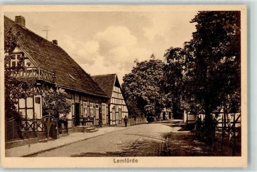 Lemförde Dorfstraße Fachwerkhäuser Fahrrad