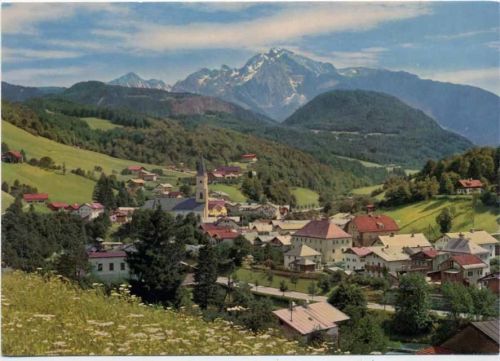 um 19 Schellenberg,Ansicht, mit Hohem Göll,H. Ammon AKU1