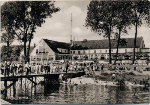 um 1930/40 Hamburg, Schulau Fährhaus, Steg, baden,Arnold Petersen Verlag AKU2
