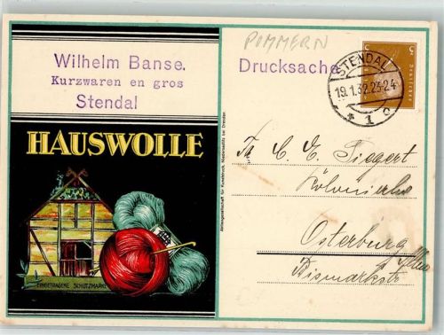 Stendal Hauswolle Wilhelm Banse Kurzwaren