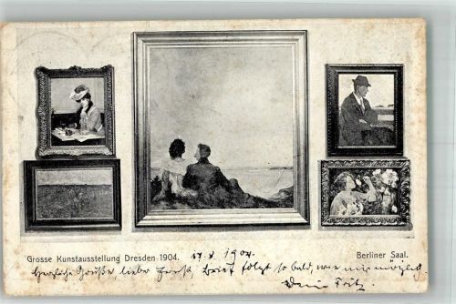 O8000 Dresden Berliner Saal ( defekt ) Kunstausstellung 1904