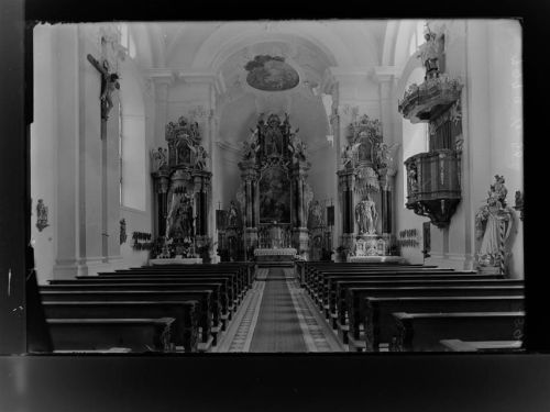 85110 W8079 Kipfenberg , Oberbayern GLASNEGATIV Kirche