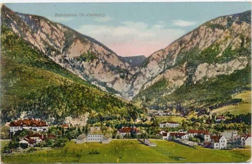 um 1943 Reichenau, Niederösterreich, Panorama,Josef Dörner