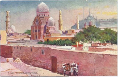 1913 - Kairo, Ägypten, Mamelukengräber, Künstler-AK,sign. R. Carl L.
